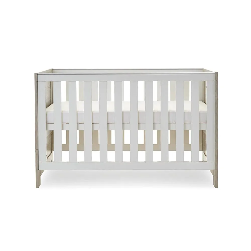 OBaby Nika Mini 3 Piece Room Set - Grey Wash & White