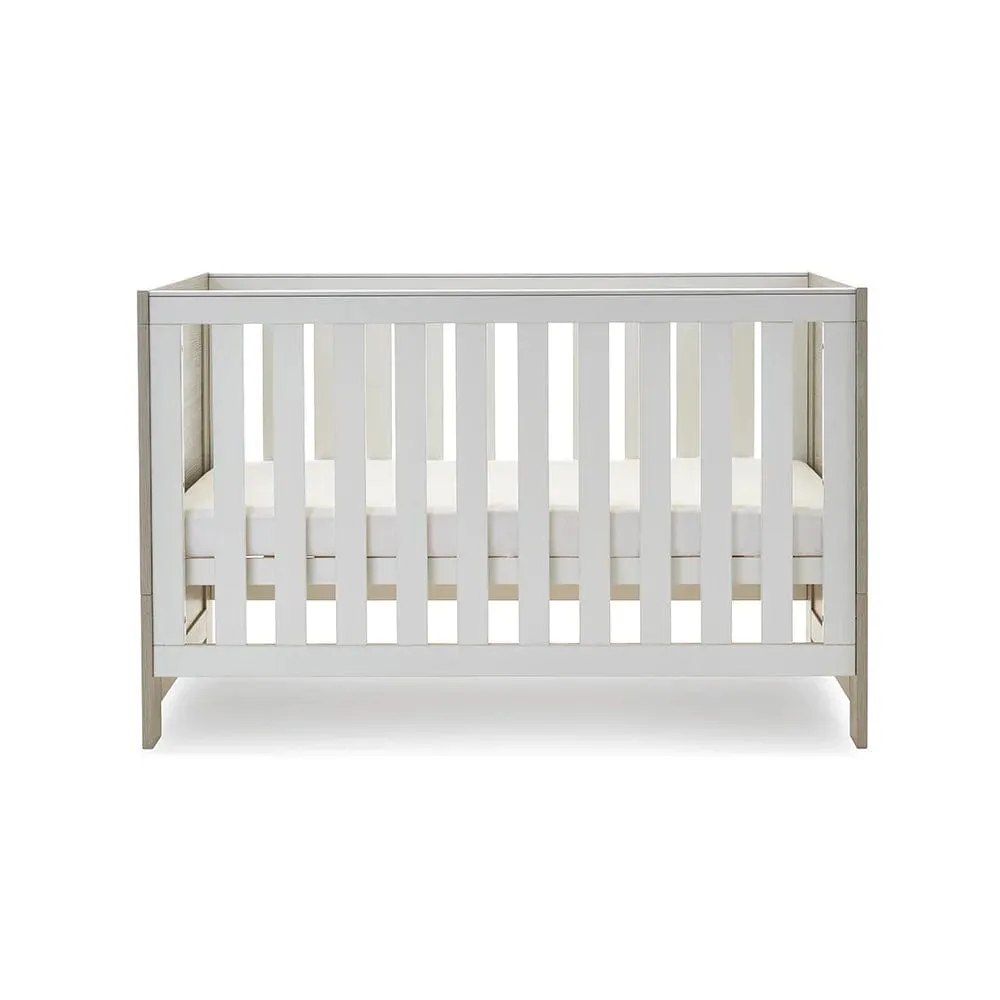 OBaby Nika Mini 3 Piece Room Set - Grey Wash & White