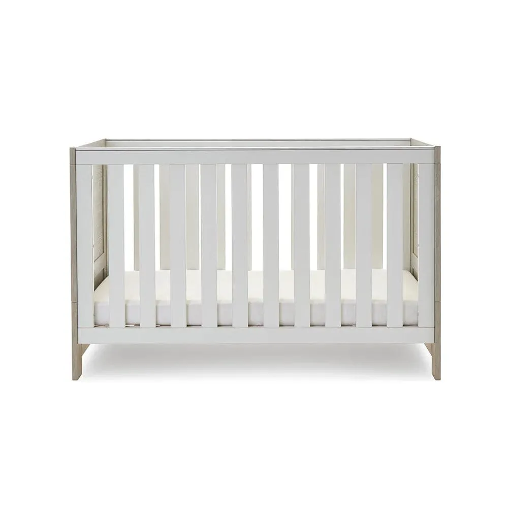 OBaby Nika Mini 3 Piece Room Set - Grey Wash & White
