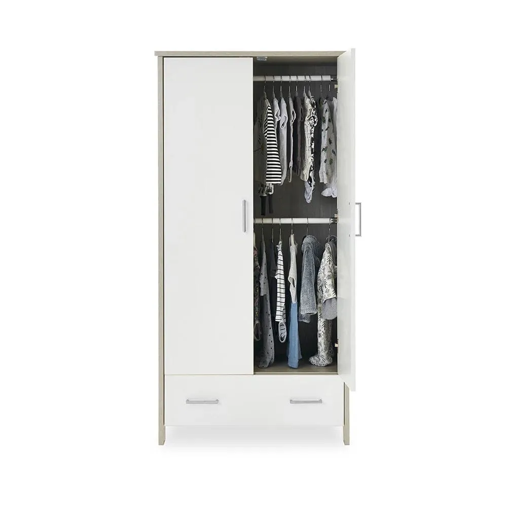 OBaby Nika Mini 3 Piece Room Set - Grey Wash & White