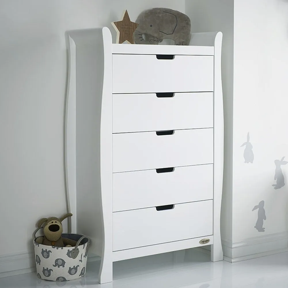 Obaby Stamford Classic Sleigh 4 Piece Room Set - White