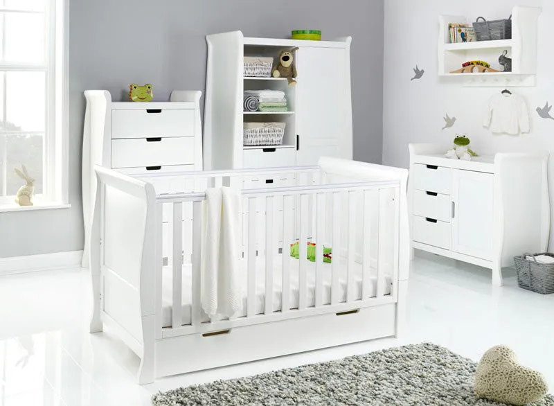Obaby Stamford Classic Sleigh 4 Piece Room Set - White