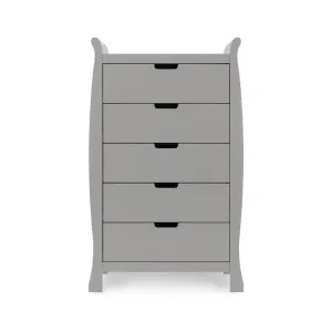 OBABY Stamford Sleigh Tall Chest of Drawers - Warm Grey