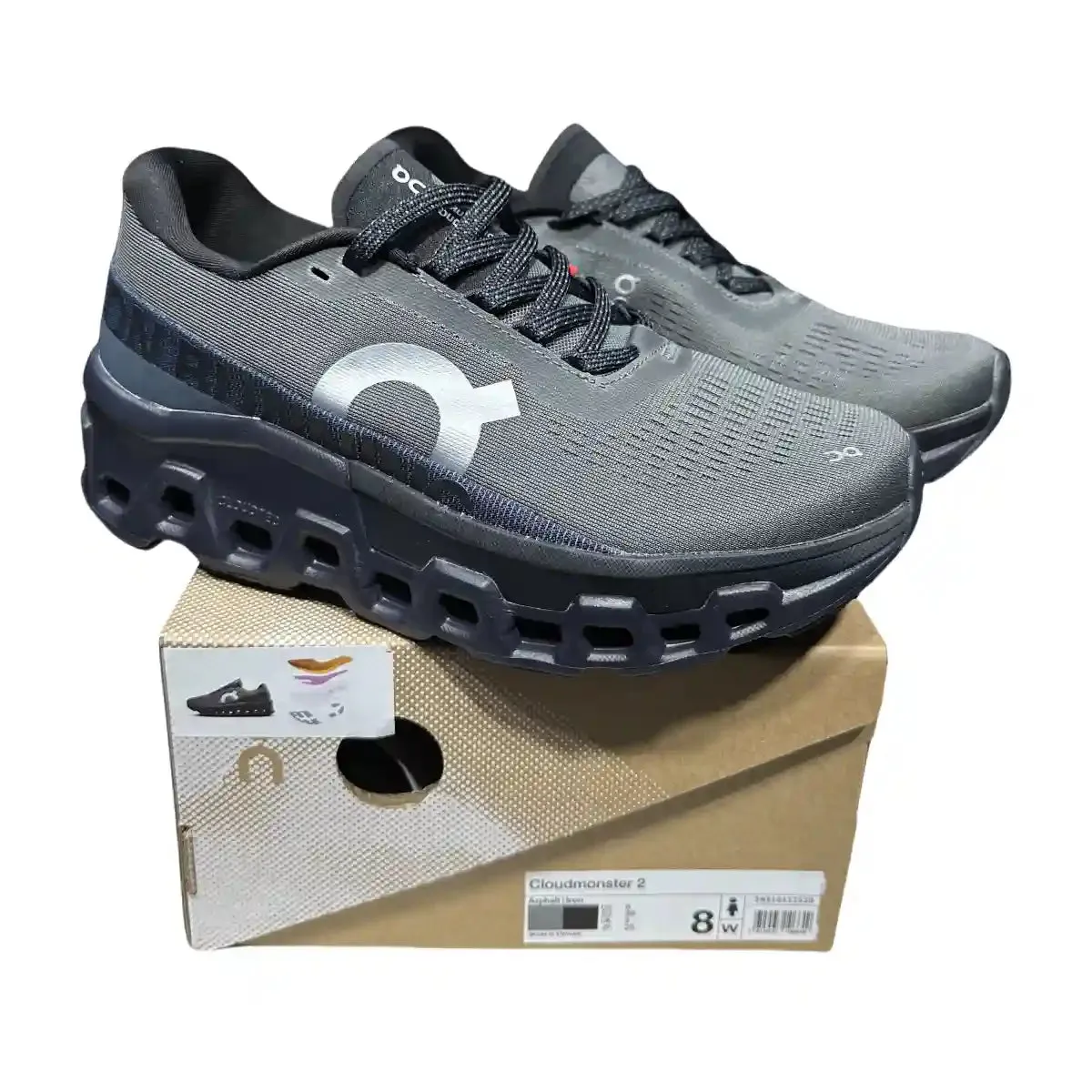 On Cloudmonster 2  Men's Almond/Iron Black