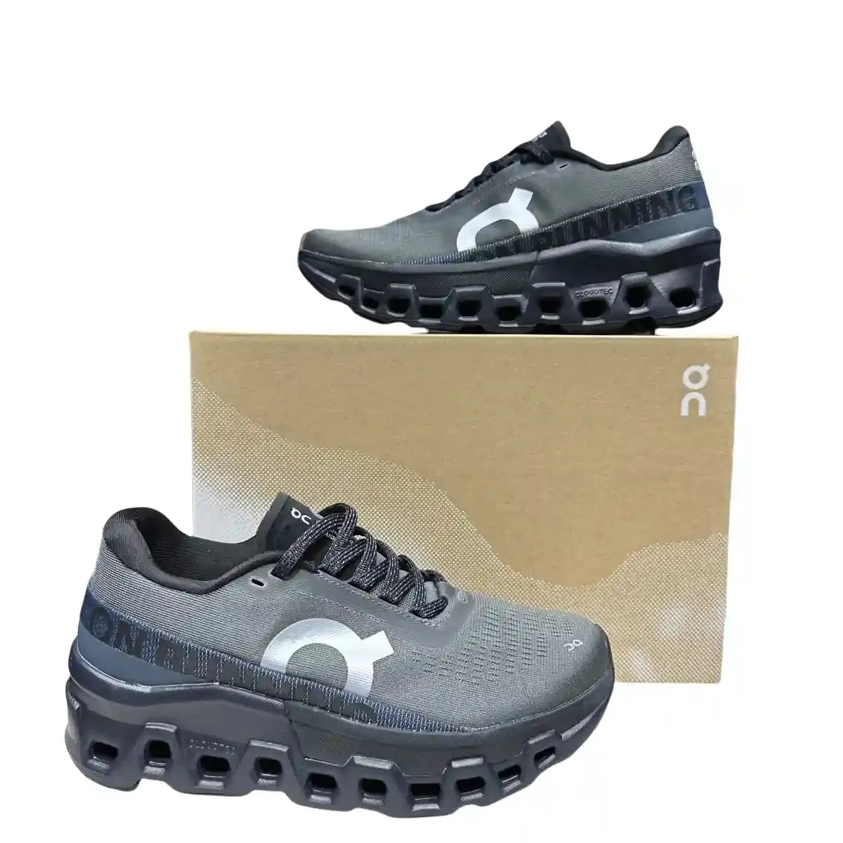 On Cloudmonster 2  Men's Almond/Iron Black