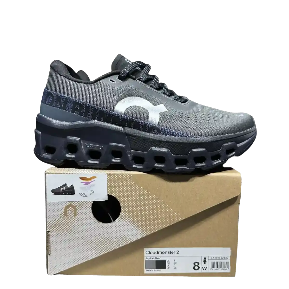On Cloudmonster 2  Men's Almond/Iron Black