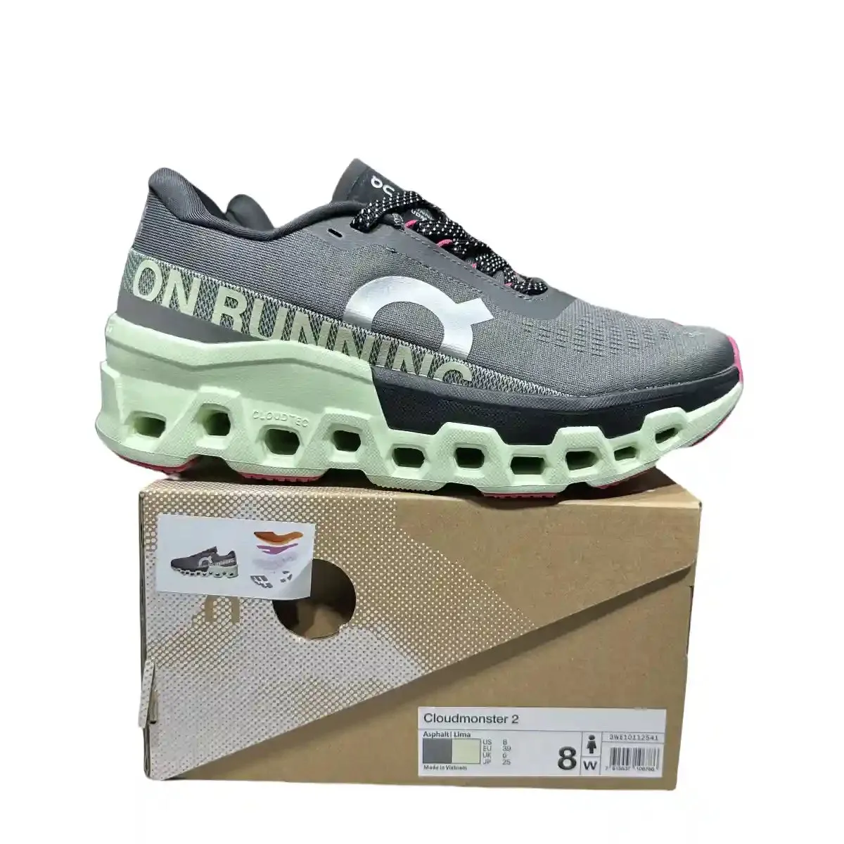 On Cloudmonster 2  Men's Almond/Lima Bean Green