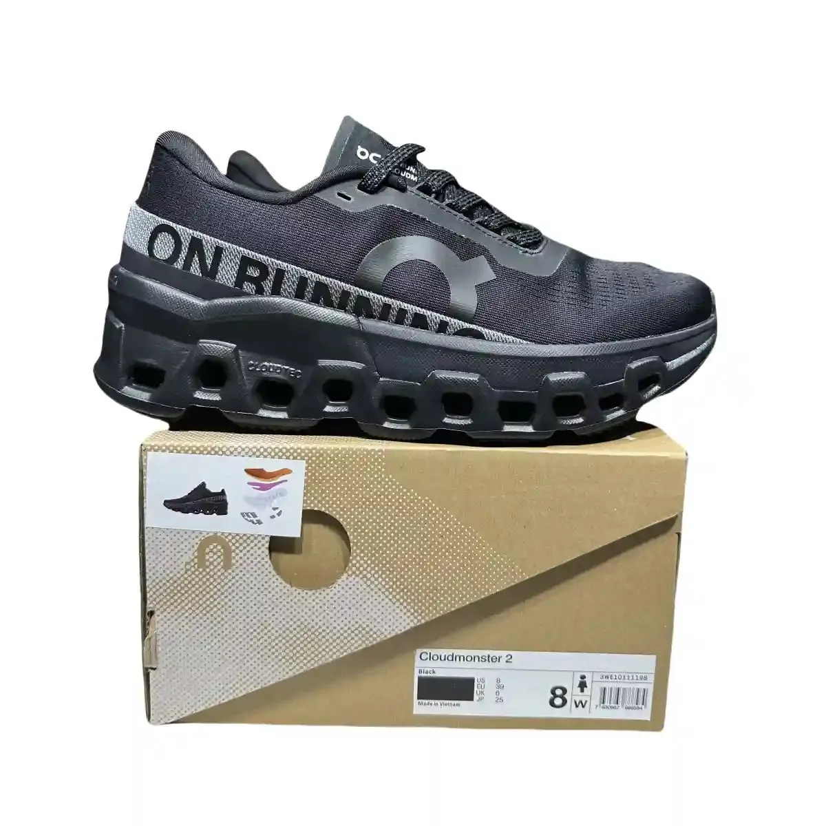 On Cloudmonster 2  Men's Black/Silver