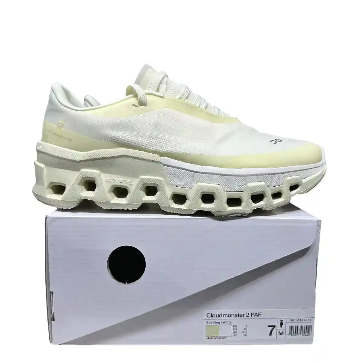 On Cloudmonster 2  Men's Cream x PAF Collaboration