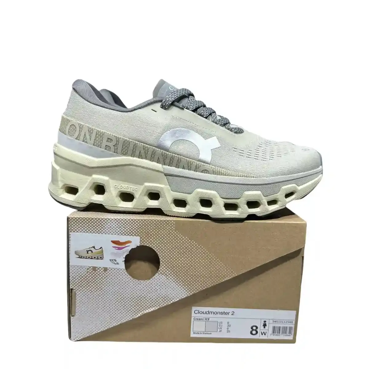 On Cloudmonster 2  Men's Cream/Ice White