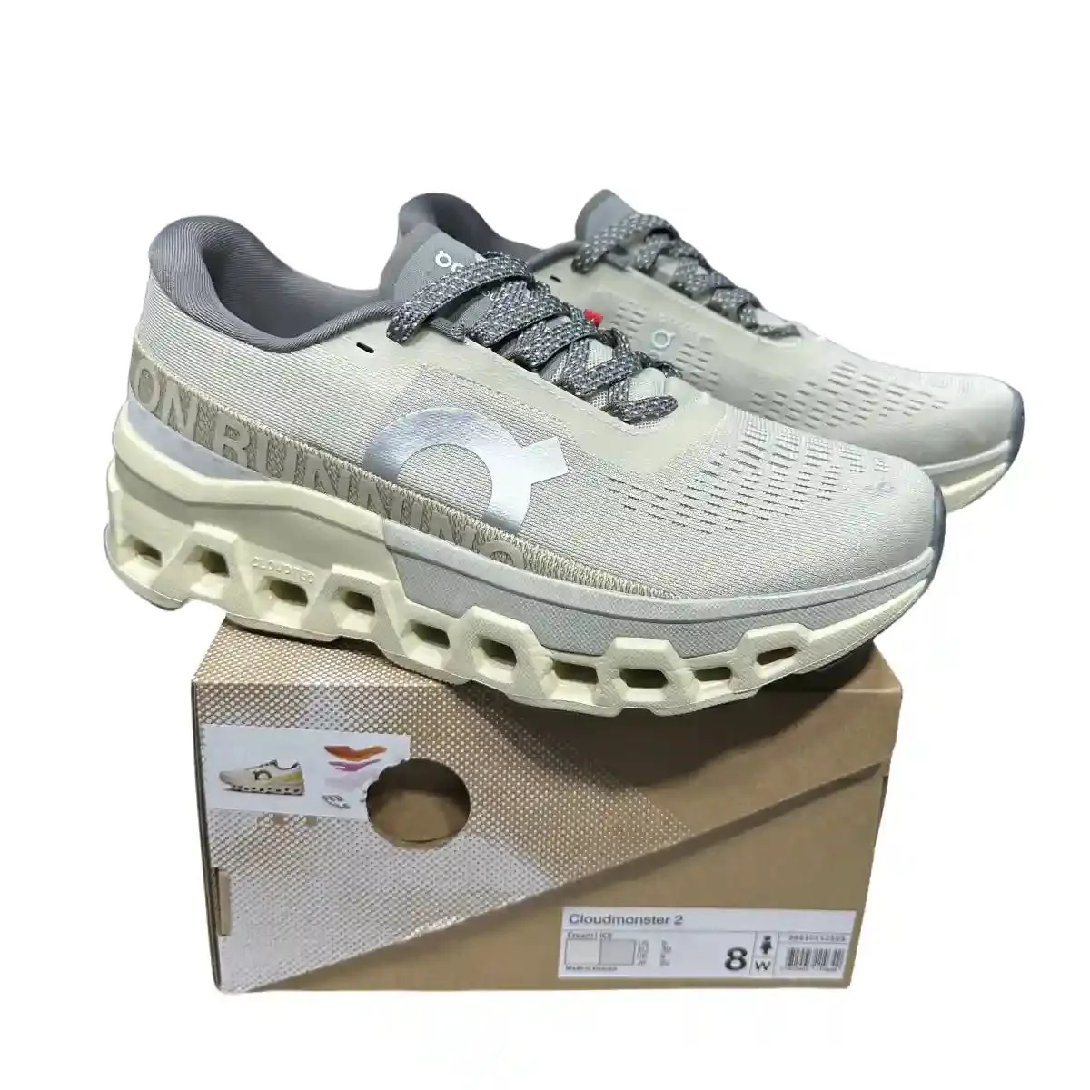 On Cloudmonster 2  Men's Cream/Ice White
