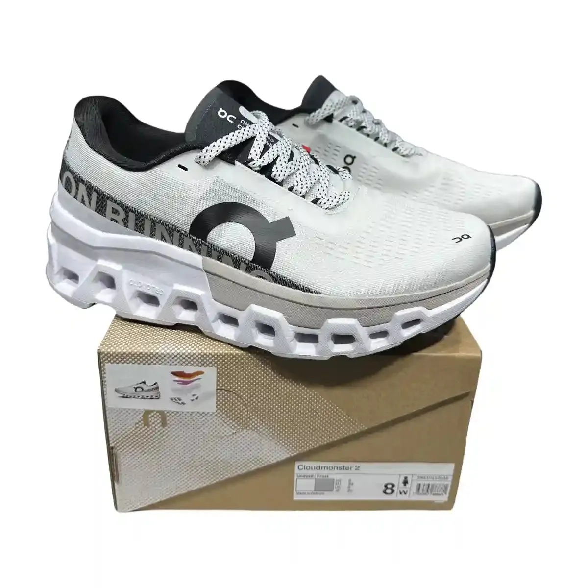 On Cloudmonster 2  Men's Undyed Natural Mist White