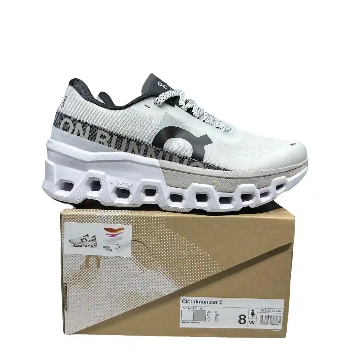On Cloudmonster 2  Men's Undyed Natural Mist White