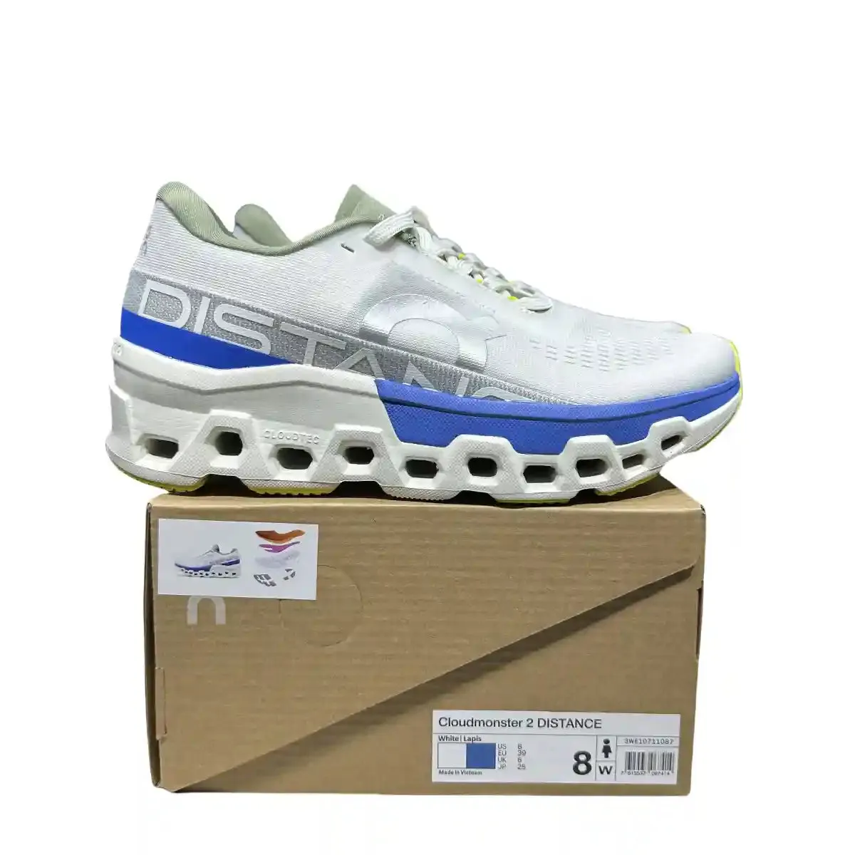 On Cloudmonster 2  Men's White/Cyan Blue