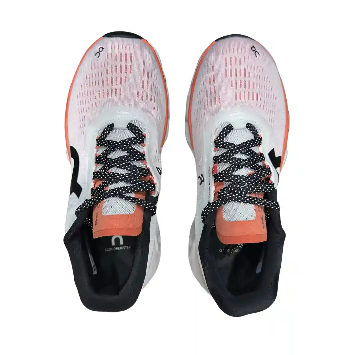 On Cloudmonster 2  Men's White/Tangerine Red