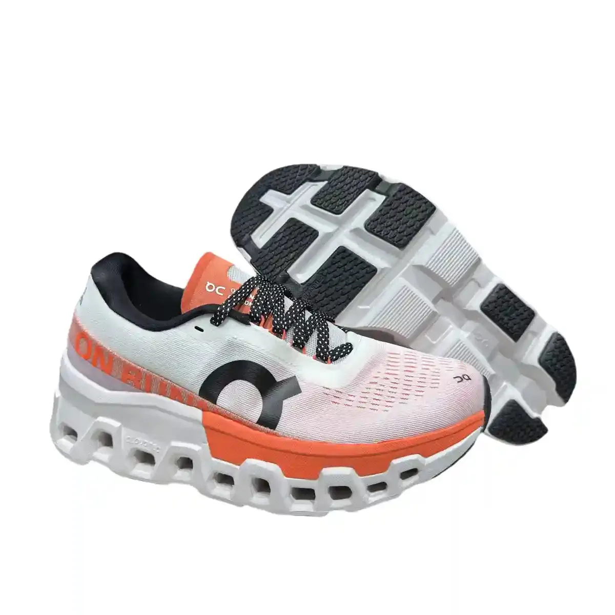 On Cloudmonster 2  Men's White/Tangerine Red