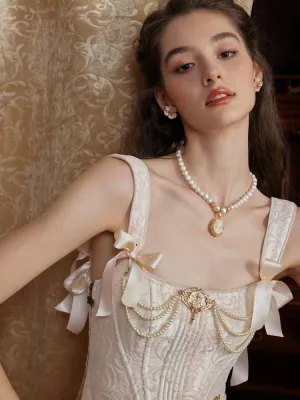 Regal Rose Corset & Satin Skirt Set