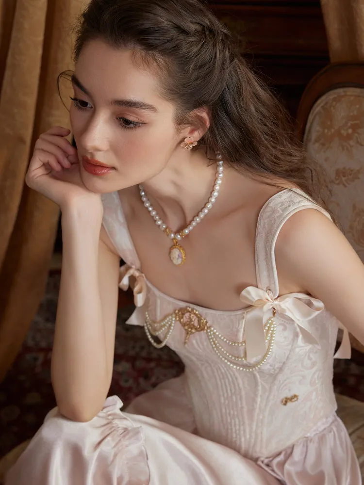 Regal Rose Corset & Satin Skirt Set
