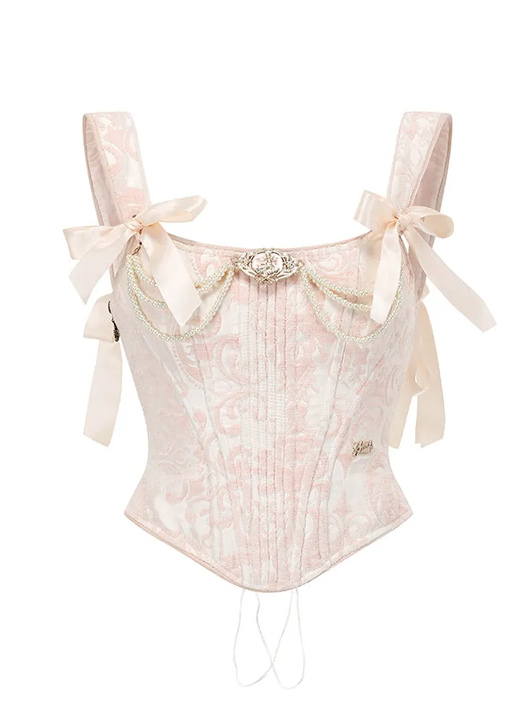 Regal Rose Corset & Satin Skirt Set
