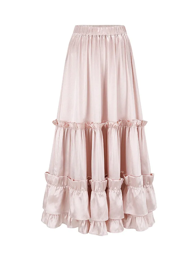 Regal Rose Corset & Satin Skirt Set
