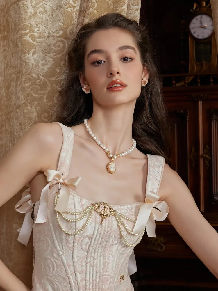 Regal Rose Corset & Satin Skirt Set
