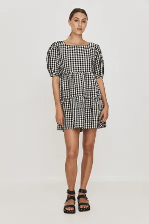 Rikki Smock Dress blk_white Check