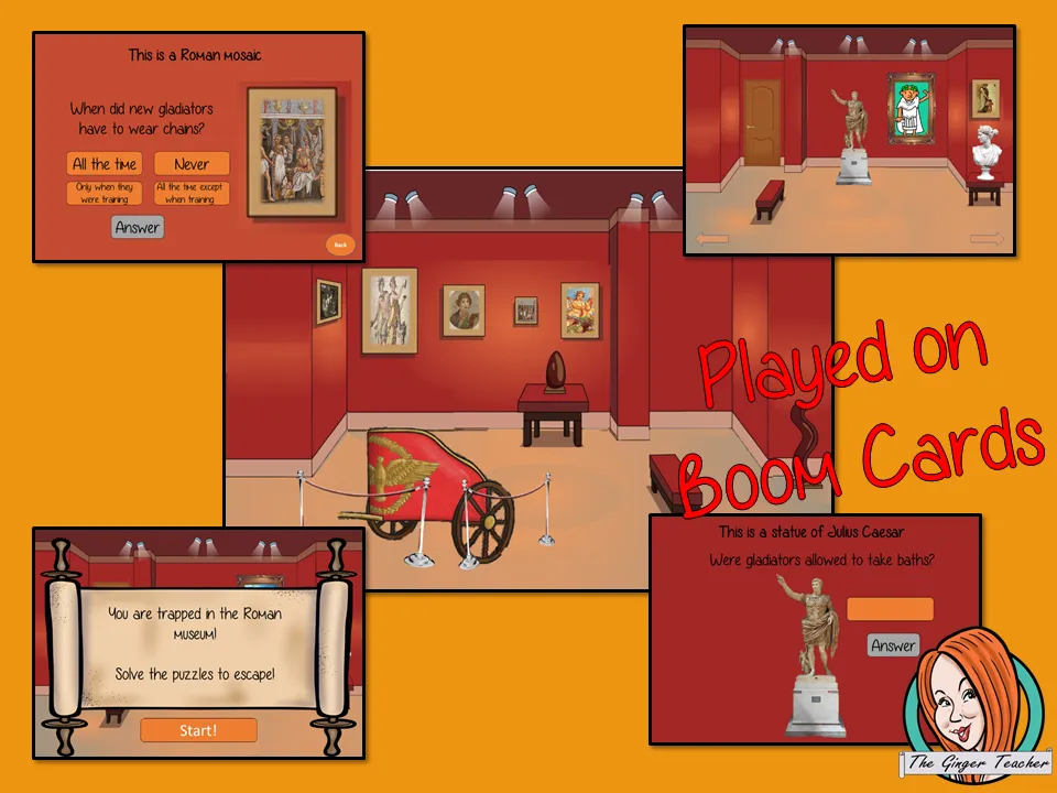 Roman Gladiators Escape Room Boom Cards