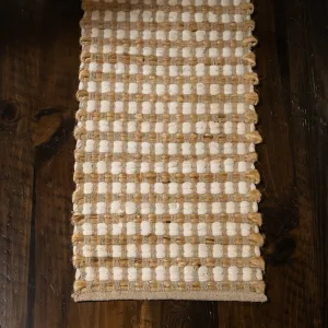 Runner - White Cotton and Jute