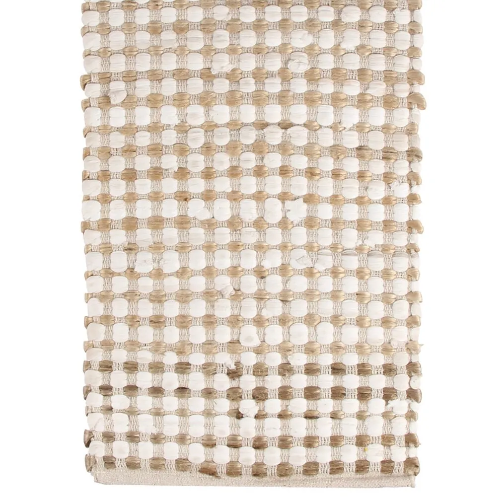 Runner - White Cotton and Jute