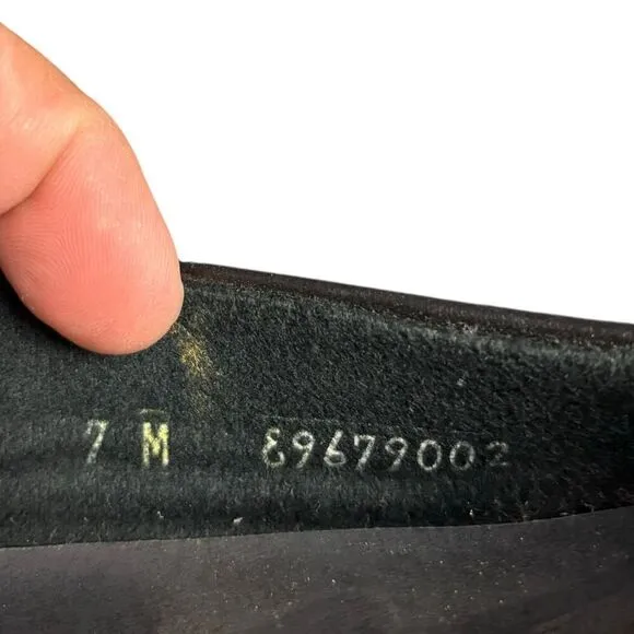 SAS Ballet Flats Black Leather &amp; Patent Bow TriPad Comfort flat Shoe size 7M