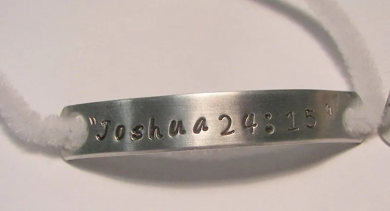Shoe tag bar, Hand stamped personalized jewelry, Custom runner or  military shoe bar, running shoe tag handstamped jewelry