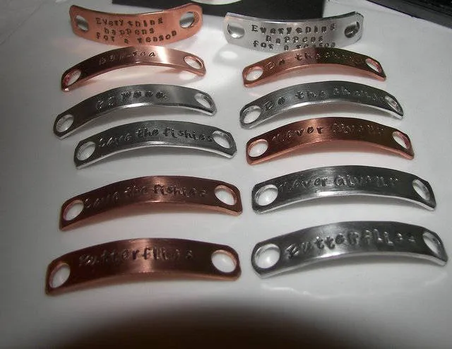 Shoe tag bar, Hand stamped personalized jewelry, Custom runner or  military shoe bar, running shoe tag handstamped jewelry