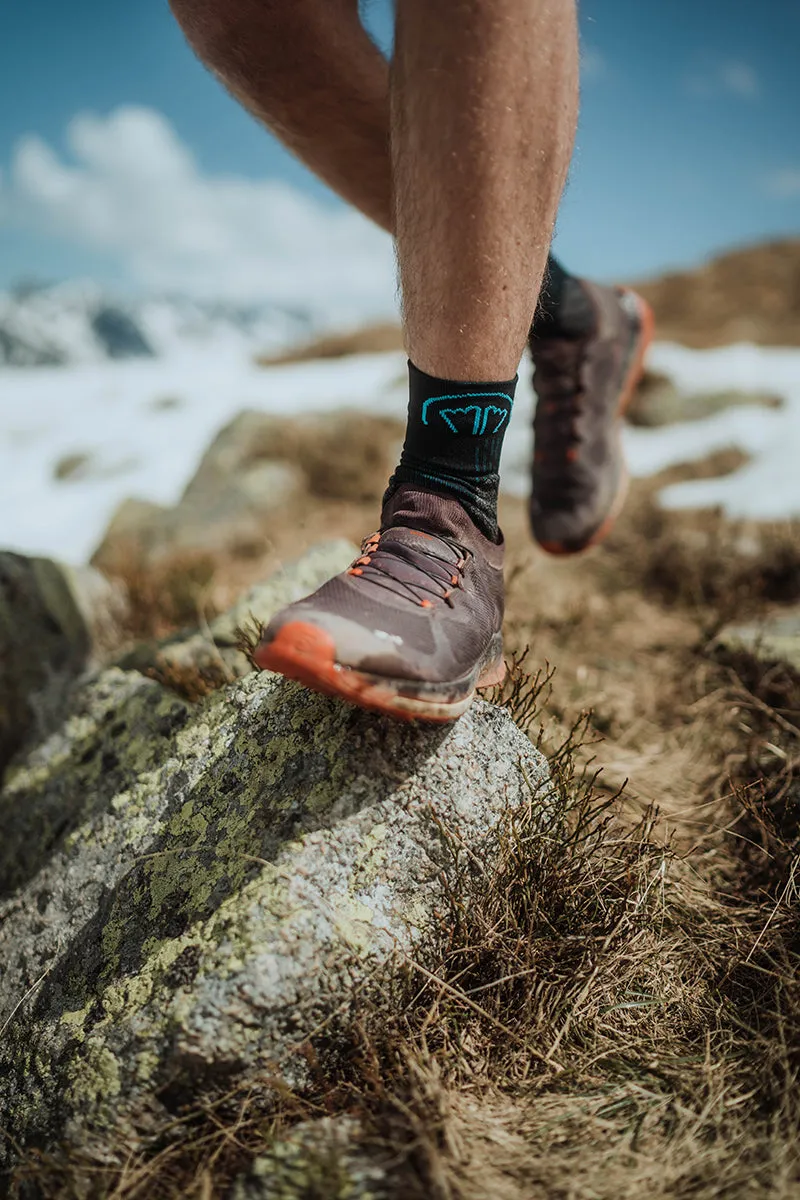 Sidas Trail Double Black & Turquoise Twin Skin Trail Running Socks