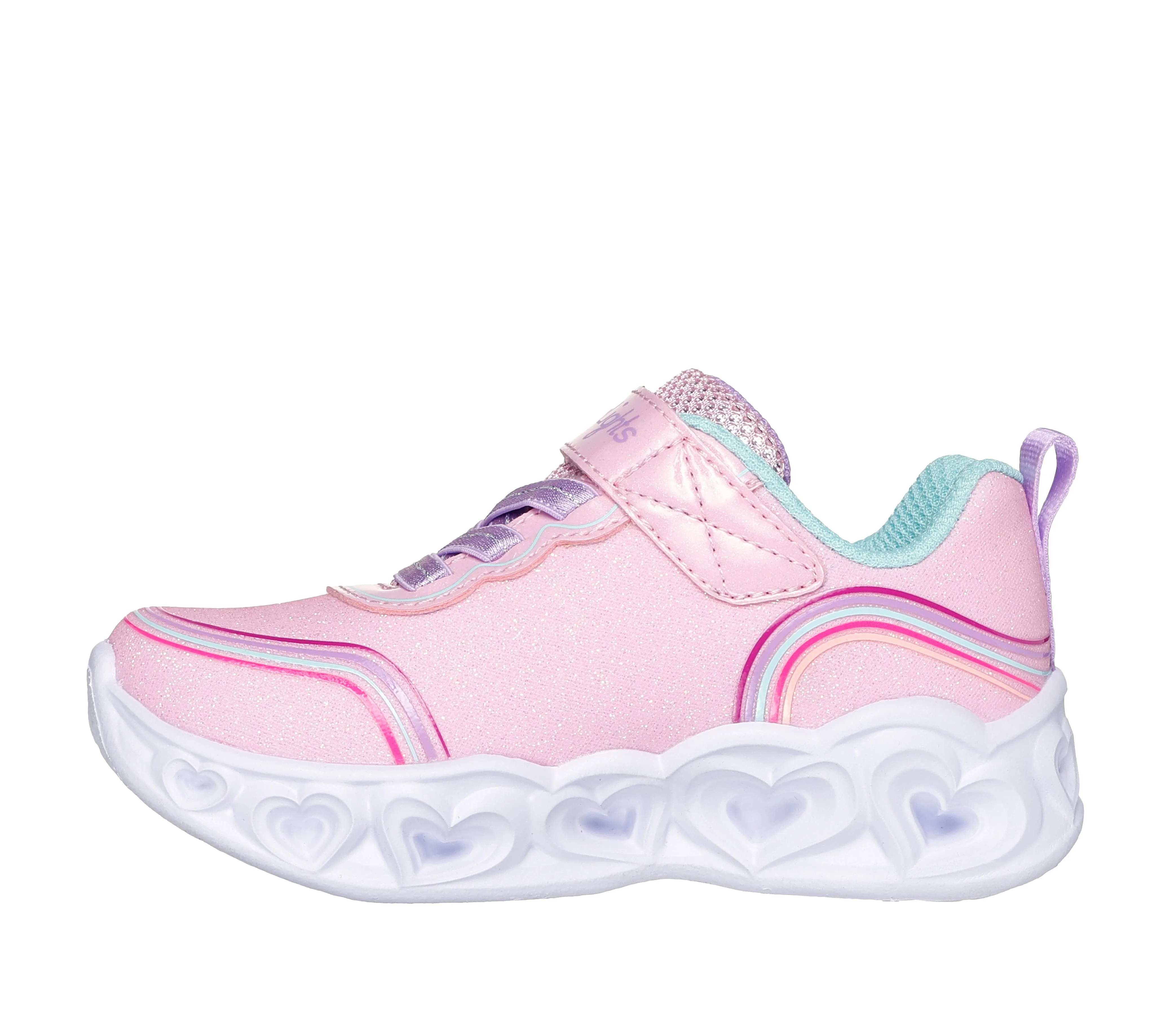 SKECHERS HEART LIGHTS - LIGHT PINK MULTI