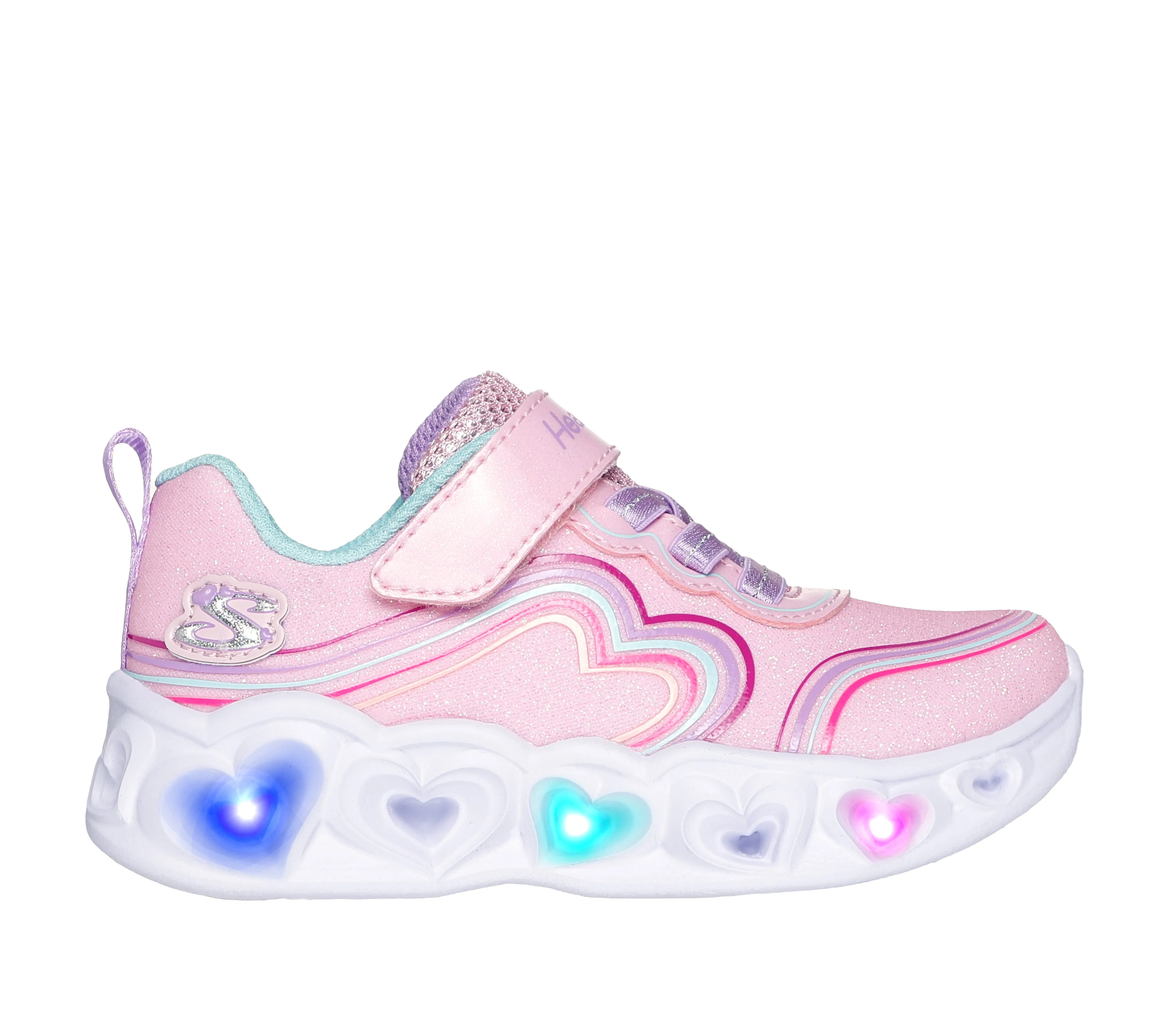 SKECHERS HEART LIGHTS - LIGHT PINK MULTI