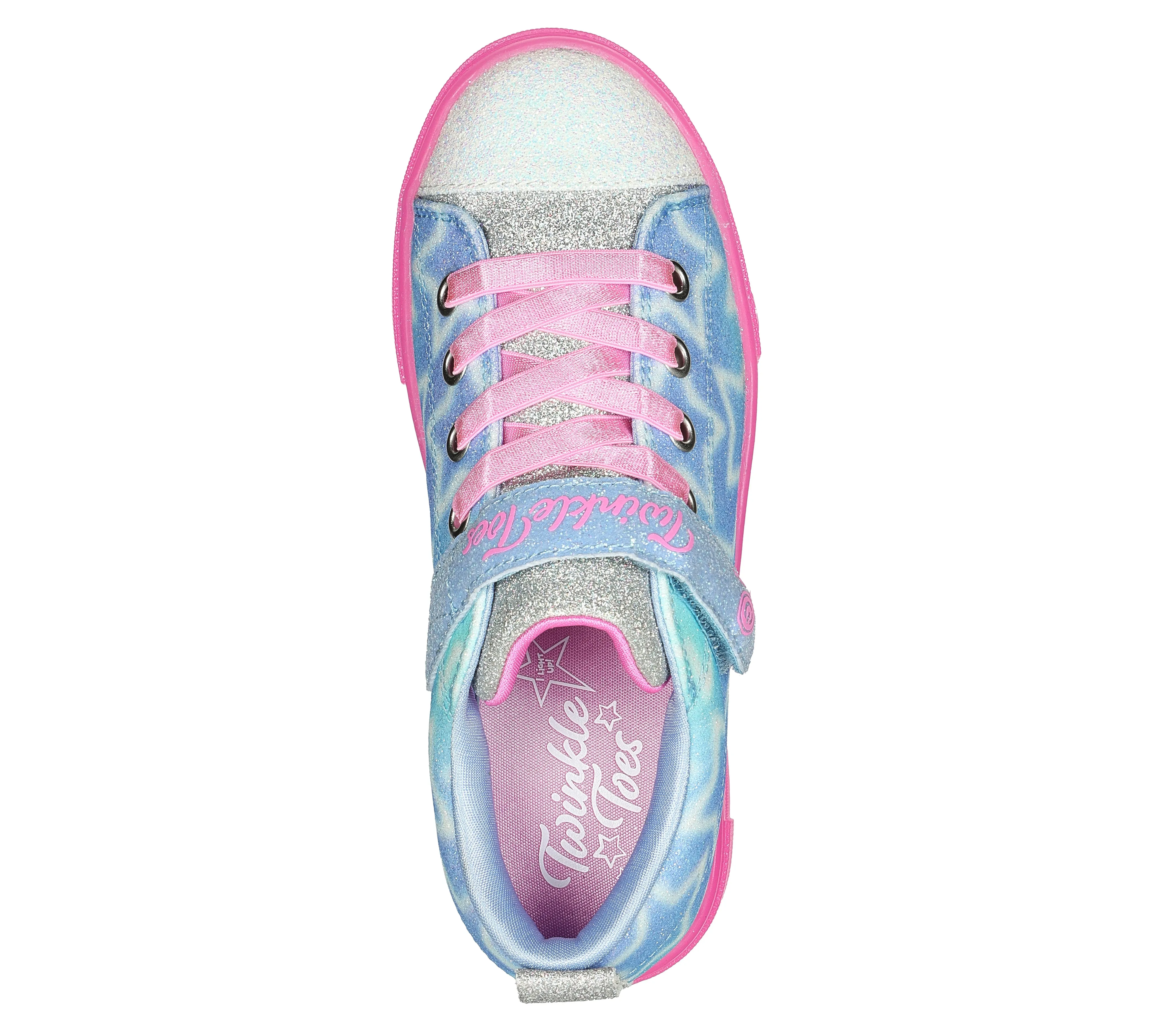 SKECHERS TWINKLE SPARKS ICE - DREAMSICLE - LIGHT BLUE MULTI