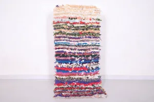 Striped Moroccan Rug Shag 2 X 5.6 Feet