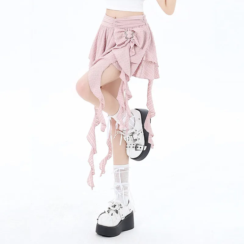 Summer Sweet Ballet Style Irregular Skirt