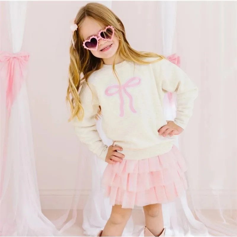 Sweet Wink - Ballet Bow Tiered Tutu Kids Dress Up Skirt