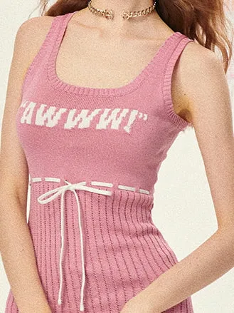 Sweetheart Knit Mini Dress