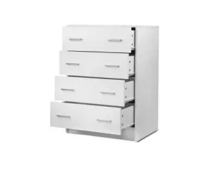 Tallboy Four Drawers - White