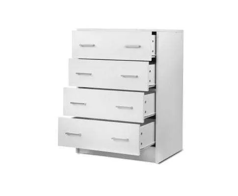 Tallboy Four Drawers - White