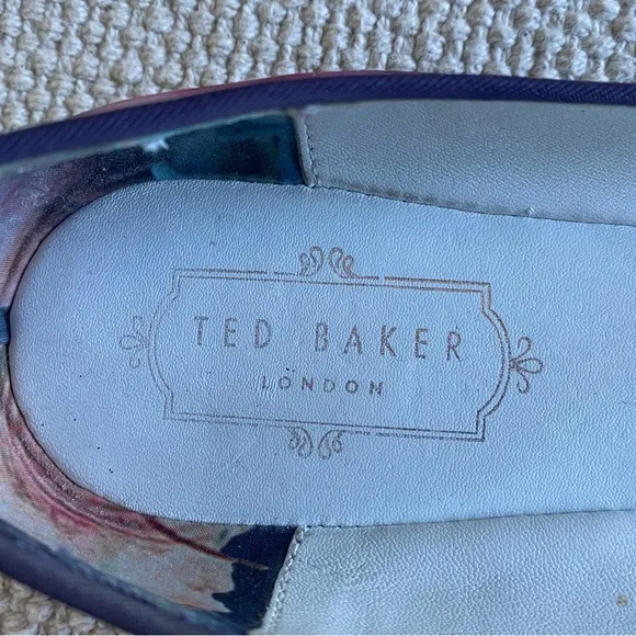 Ted Baker London Imme 2 Ballet Flats Women’s EU 39 Floral Metal Rose Gold Bow