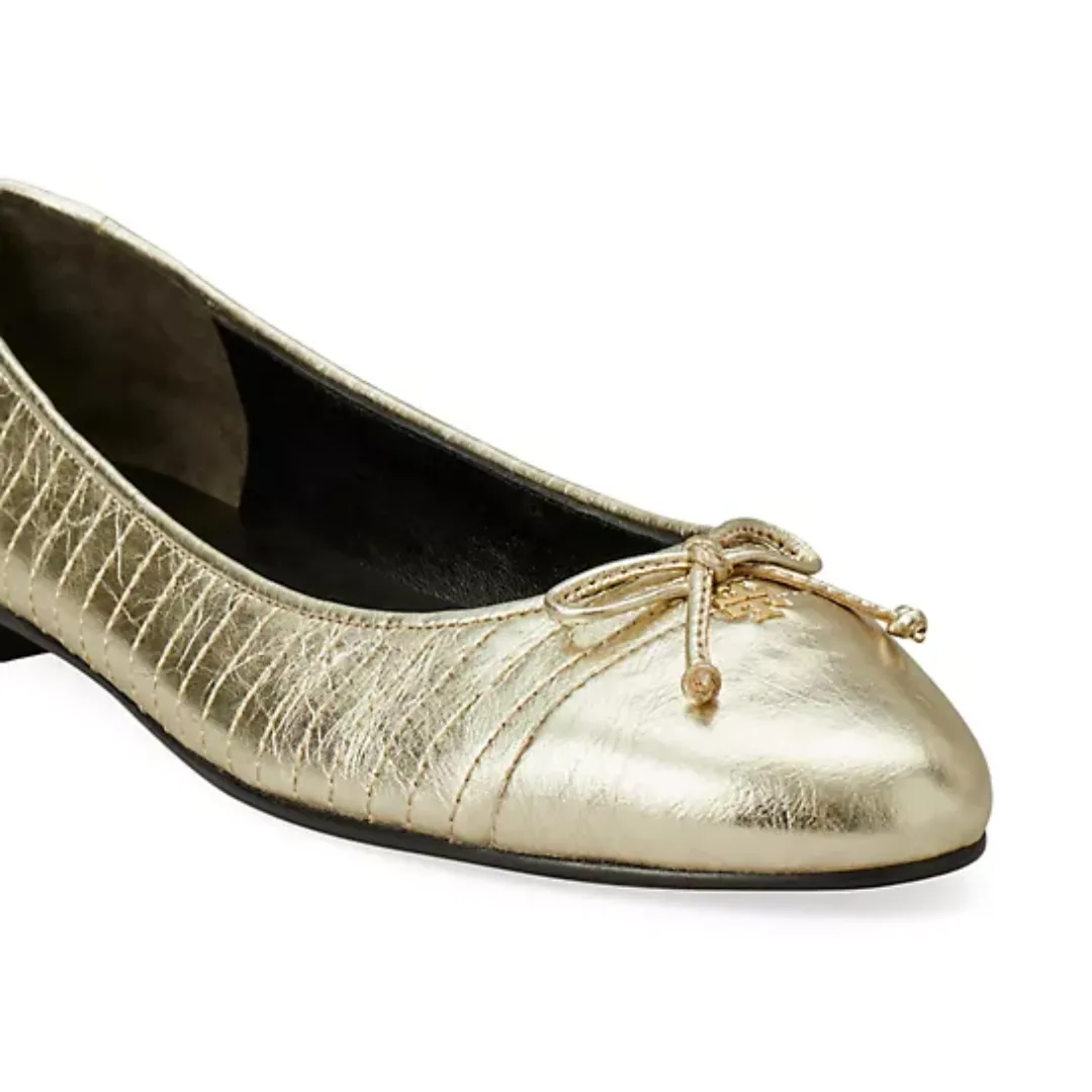 Tory Burch Cap-Toe Quilted Ballet Flat