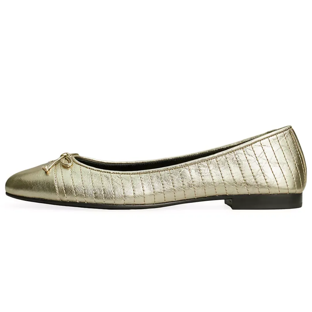 Tory Burch Cap-Toe Quilted Ballet Flat