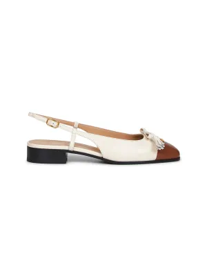 Two-tone goatskin Valet Du Roi ballet flats