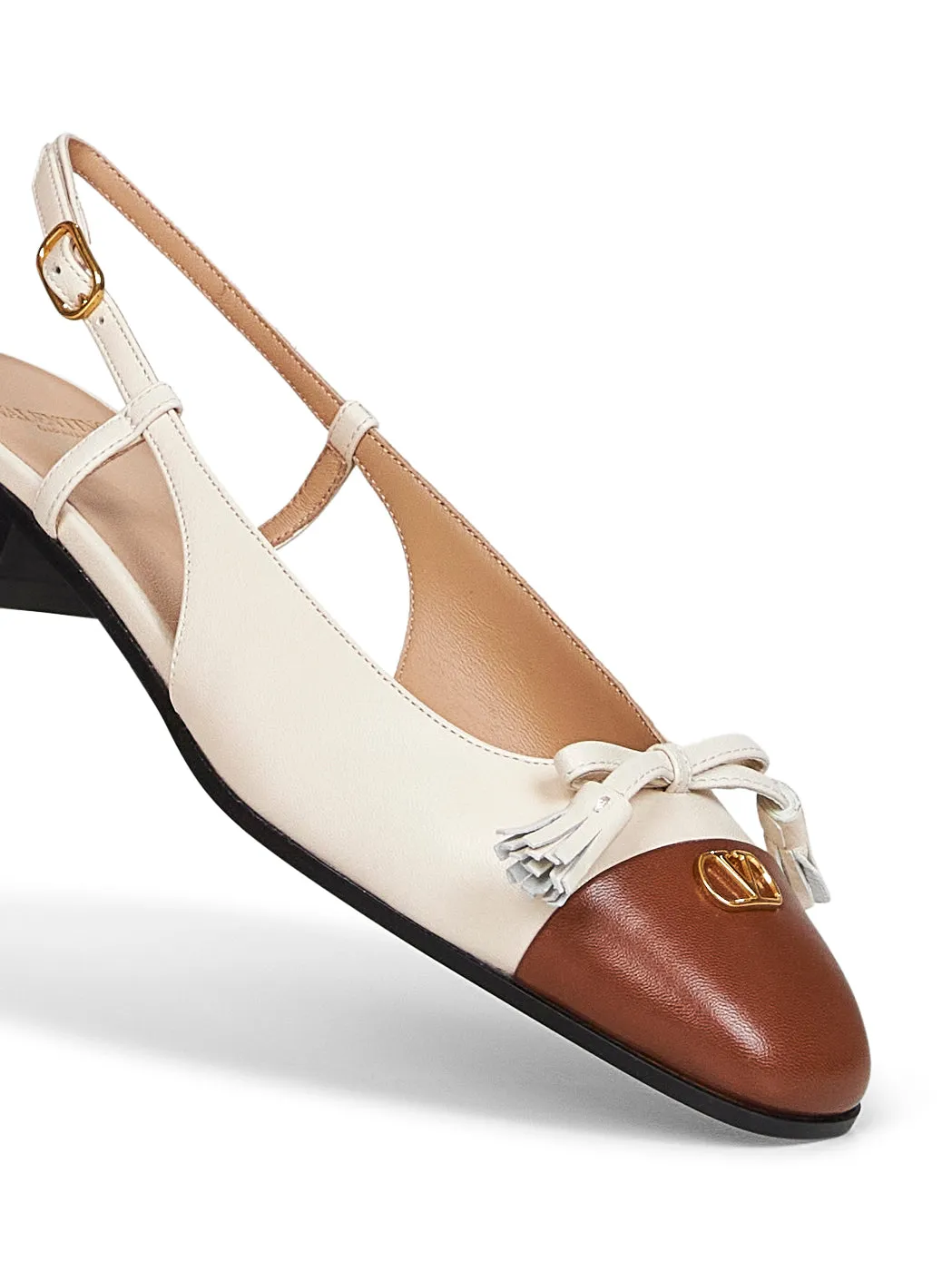 Two-tone goatskin Valet Du Roi ballet flats