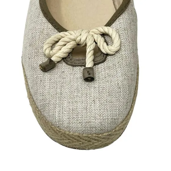 Ugg Espadrille Ballet Flat Cream Size y