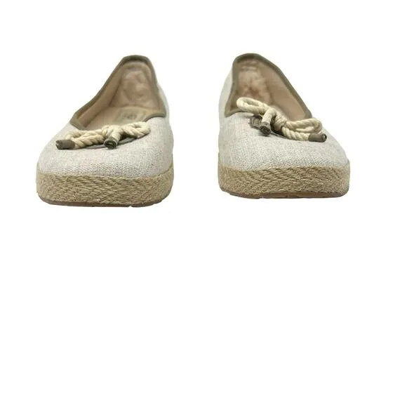 Ugg Espadrille Ballet Flat Cream Size y