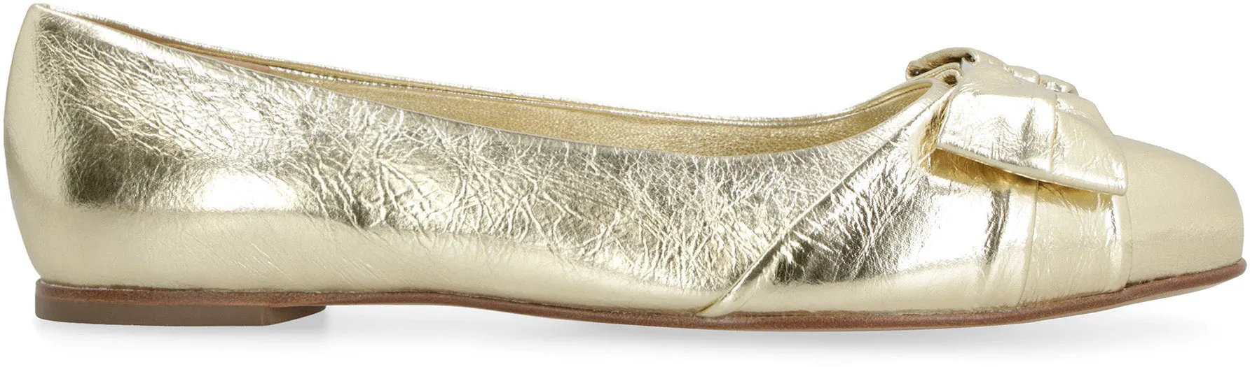 Varina metallic leather ballet flats